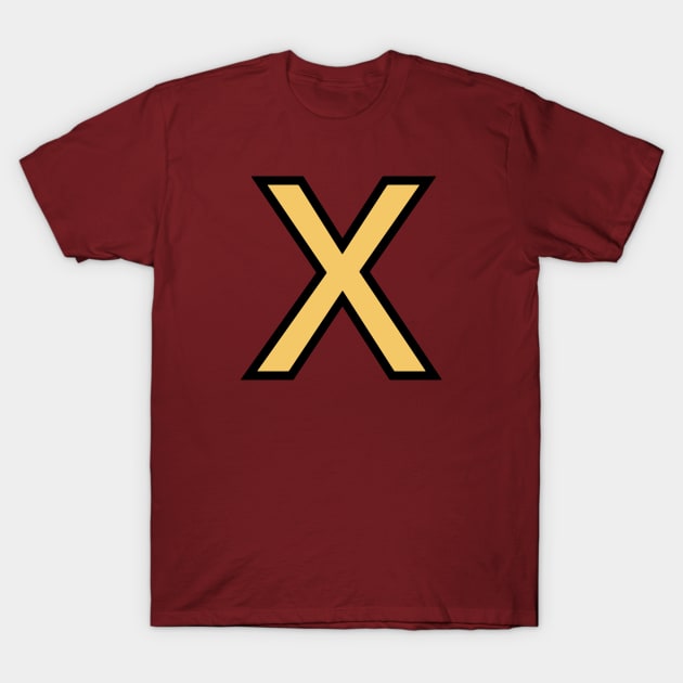 Funky Yellow Letter X T-Shirt by Thespot